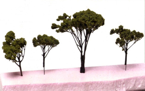 Железнодорожное моделирование: дешёвые деревья из седума