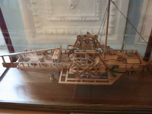 Модель корабля, Класс С-3. Водоходное судно Кулибина И.П., масштаб 1:100, Сергей Богданов, г. Нижний Новгород.