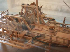 Модель корабля, Класс С-3. Водоходное судно Кулибина И.П., масштаб 1:100, Сергей Богданов, г. Нижний Новгород.