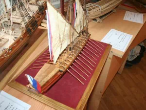 Модель корабля, Класс С-1. Скампавея азовская, масштаб 1:50, Михаил Крахмальный, г. Санкт-Петербург.